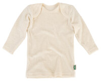 Frottee Unterhemd für Kinder mit langem Arm und gekreutzem Halsausschnitt aus reiner Bio Baumwolle.